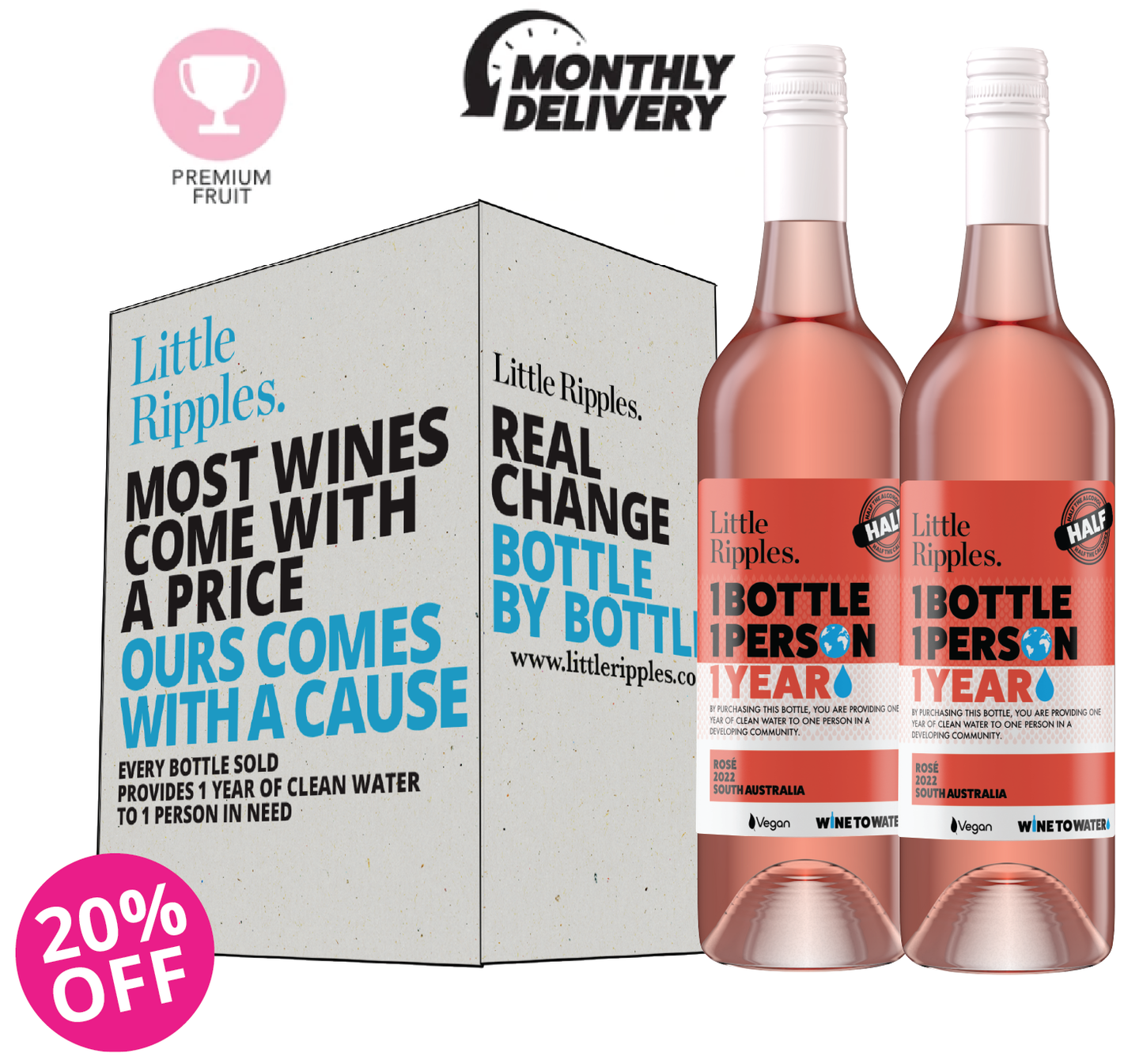 LOW ALCOHOL ROSÉ WINE CLUB - 6 PACK